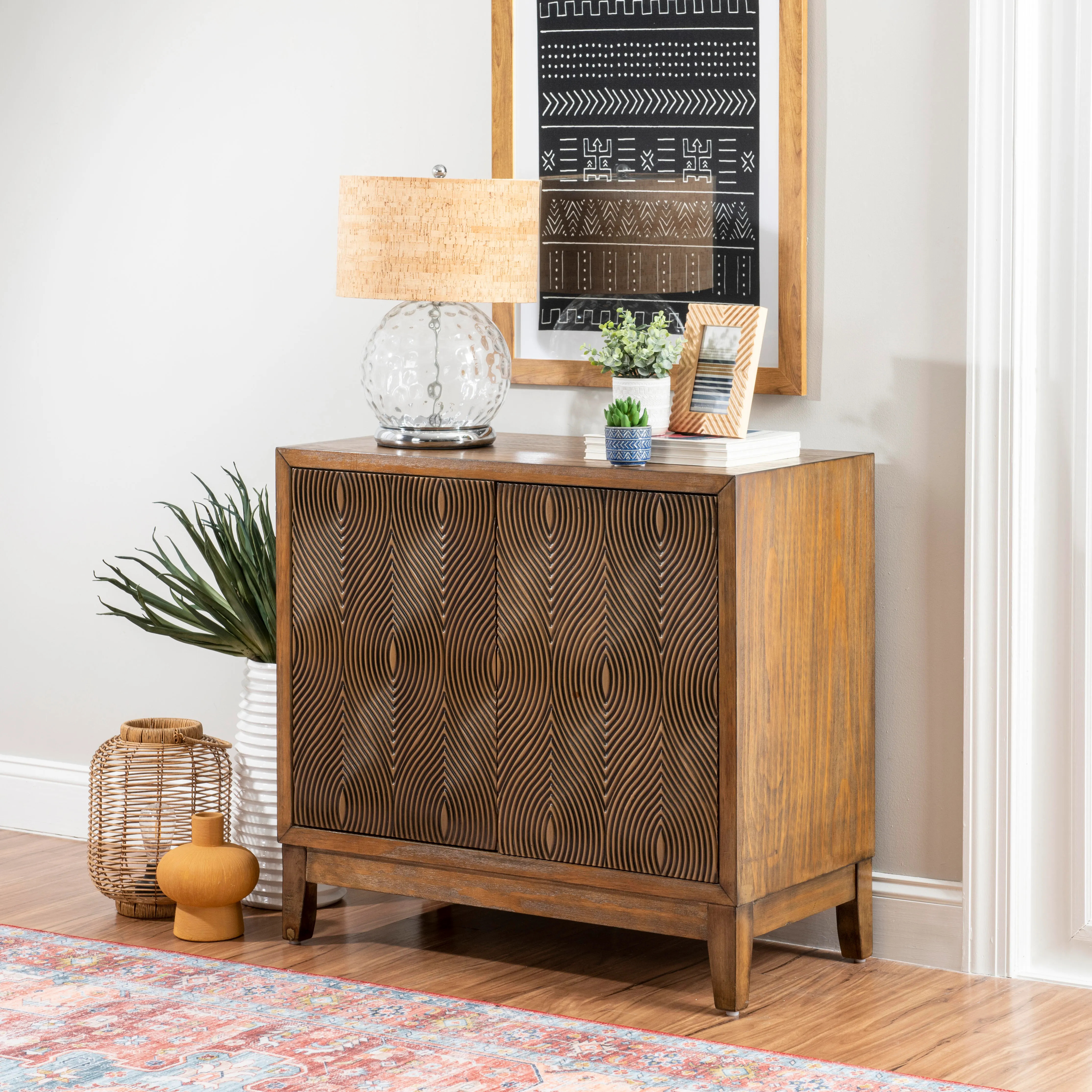 Linon Berkley 34.5" Accent Cabinet, Brown | Ashley Homestore
