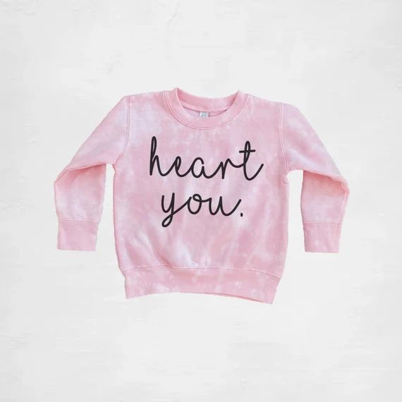 Heart You Youth Sweatshirt / Toddler Sweatshirt / Love | Etsy | Etsy (US)