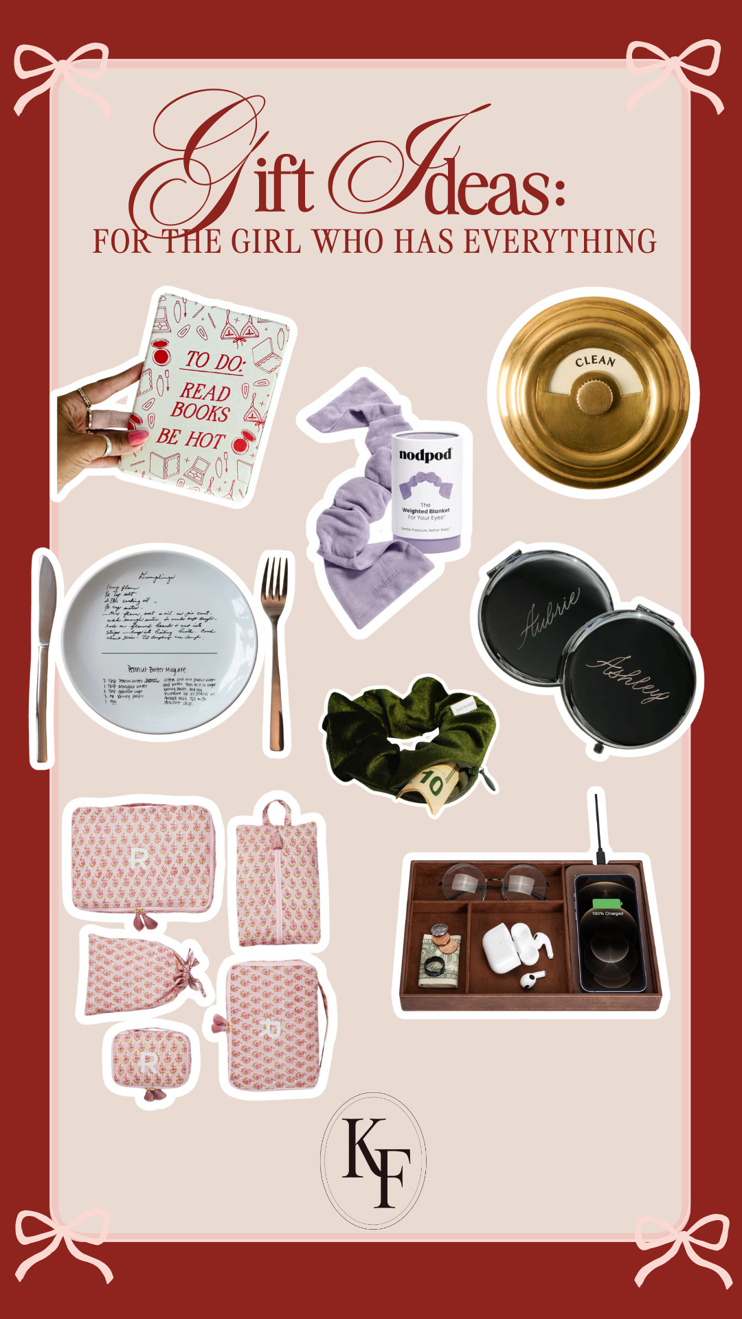 Gift ideas for the girl who has everything! Unique gifts for her, personalized gifts, kindle case, serving plate, travel bags, gifts for her
 

#LTKFindsUnder50 #LTKGiftGuide #LTKHoliday