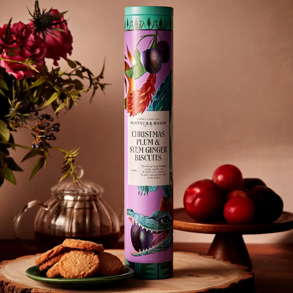 Christmas Plum & Stem Ginger Biscuits, 250g | Fortnum & Mason