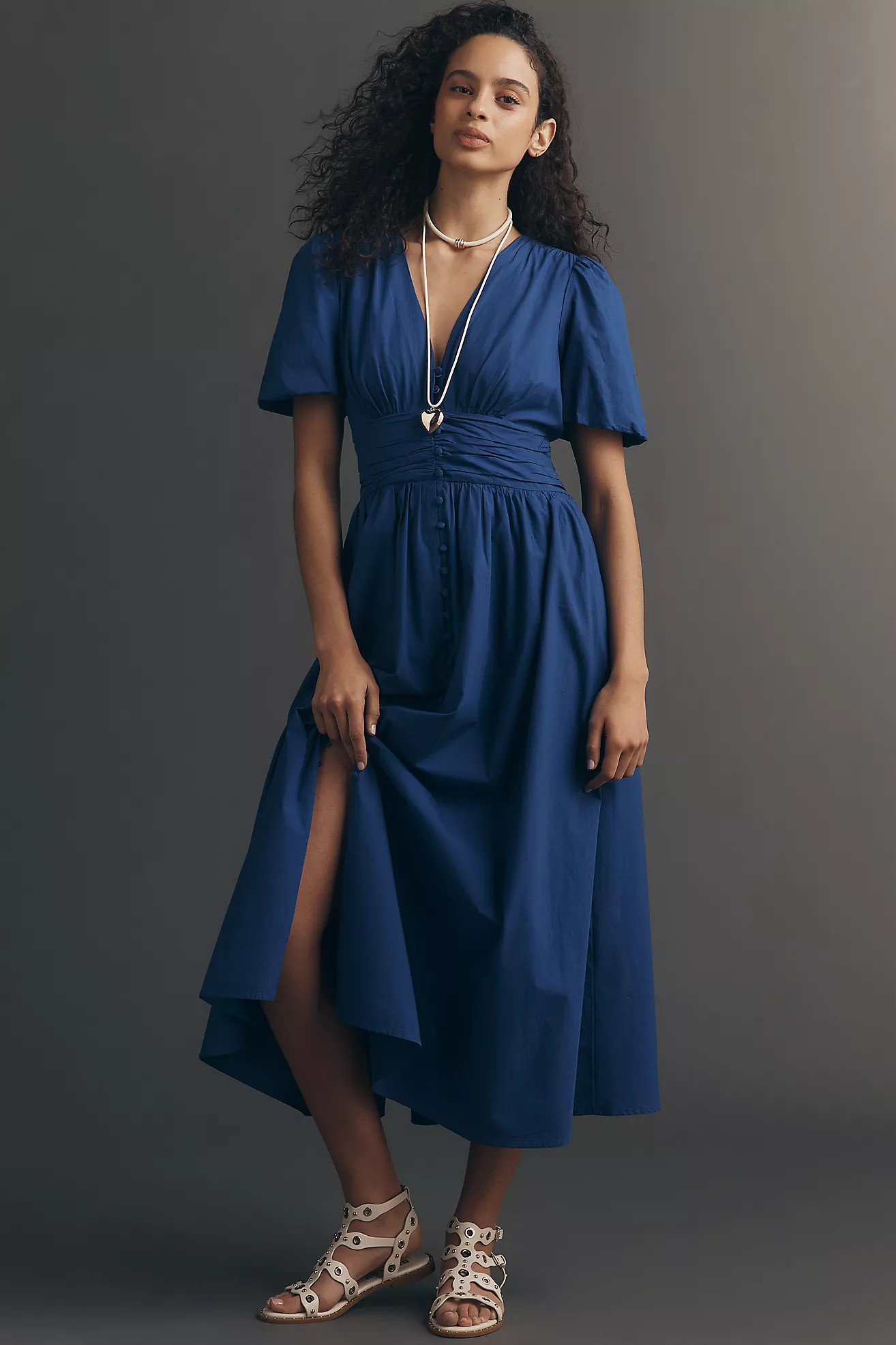 The Katerina Button-Front Dress | Anthropologie (US)