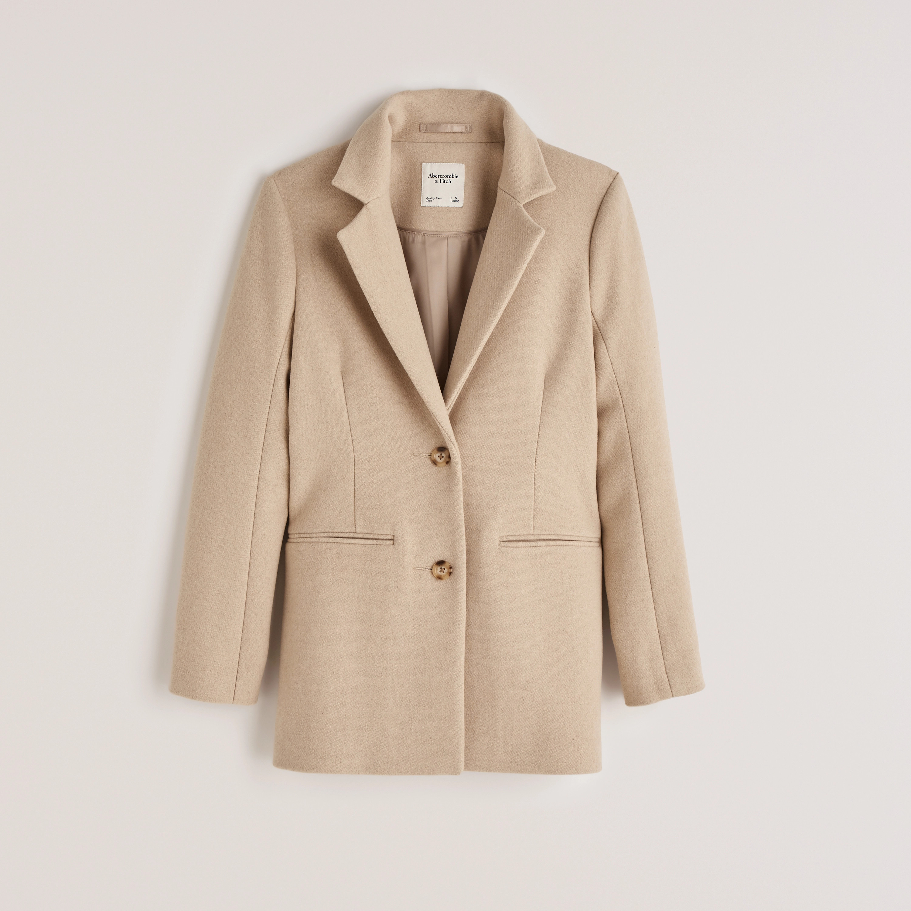 Wool-Blend Blazer Coat | Abercrombie & Fitch (US)