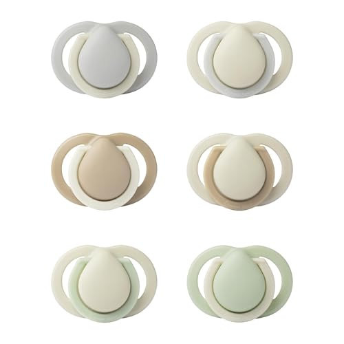Tommee Tippee Newborn Dummies, 0-2 months, Muted Colours, Matte Texture, Reusable Steriliser Pod, Pack of 6 dummies | Amazon (UK)