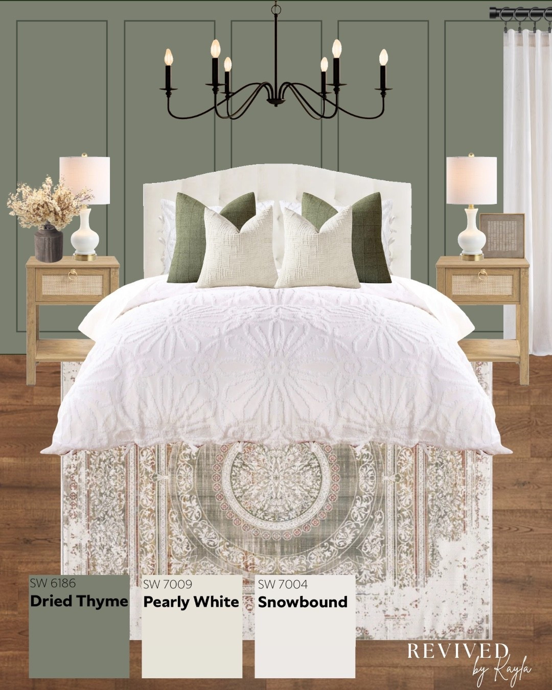 Cozy modern traditional green bedroom design with paint color Dried Thyme from Sherwin Williams 🤍

#bedroomdecor #bedroomdesign #masterbedroom #primarybedroom #bedroommakeover #bedroom #furniture #traditionaldecor #moderndecor #cozy #greendecor #homedecor #homedesign #homeinspo #homeideas #bedroomideas #amazon #wayfair #accentwall 

#LTKFindsUnder50 #LTKFindsUnder100 #LTKHome