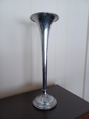Vintage Vega Footed Trumpet Vase Stainless 15 inches tall | eBay US