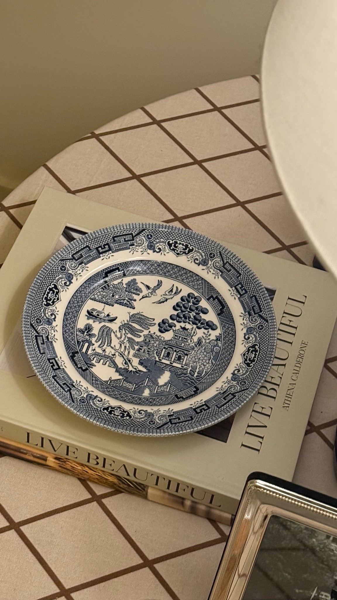 Love using these blue & white salad plates as coasters under plants, topiaries or candles.

#LTKHome