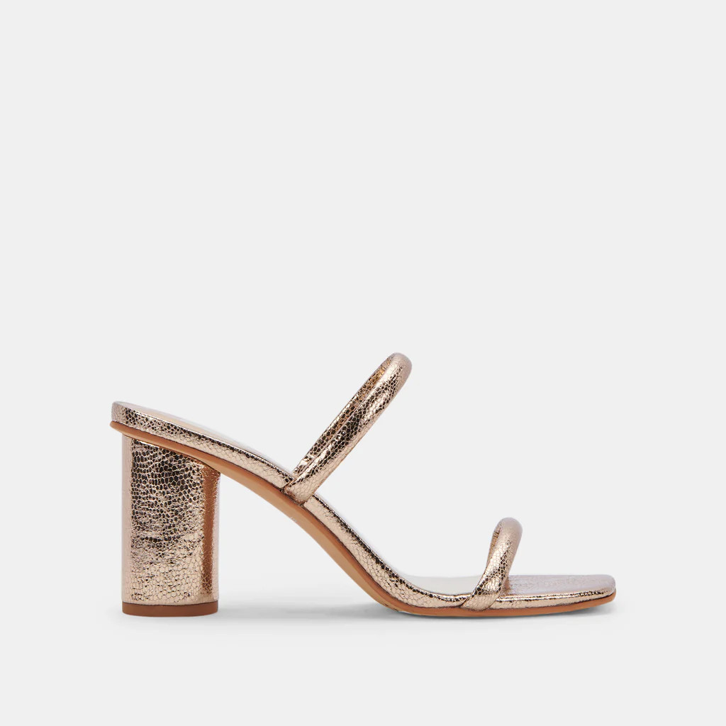 NOLES HEELS DARK GOLD METALLIC STELLA | DolceVita.com