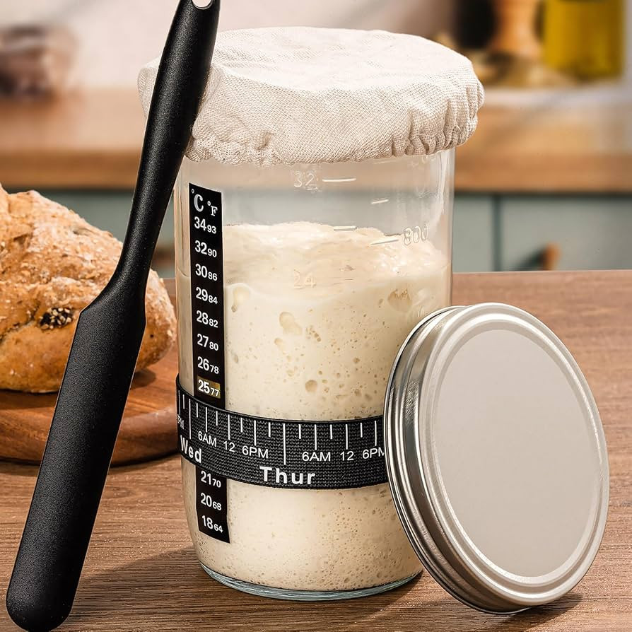 Combler Sourdough Starter Kit, 34oz Large Capacity Sourdough Bread Baking Supplies, Wide Mouth Gl... | Amazon (US)