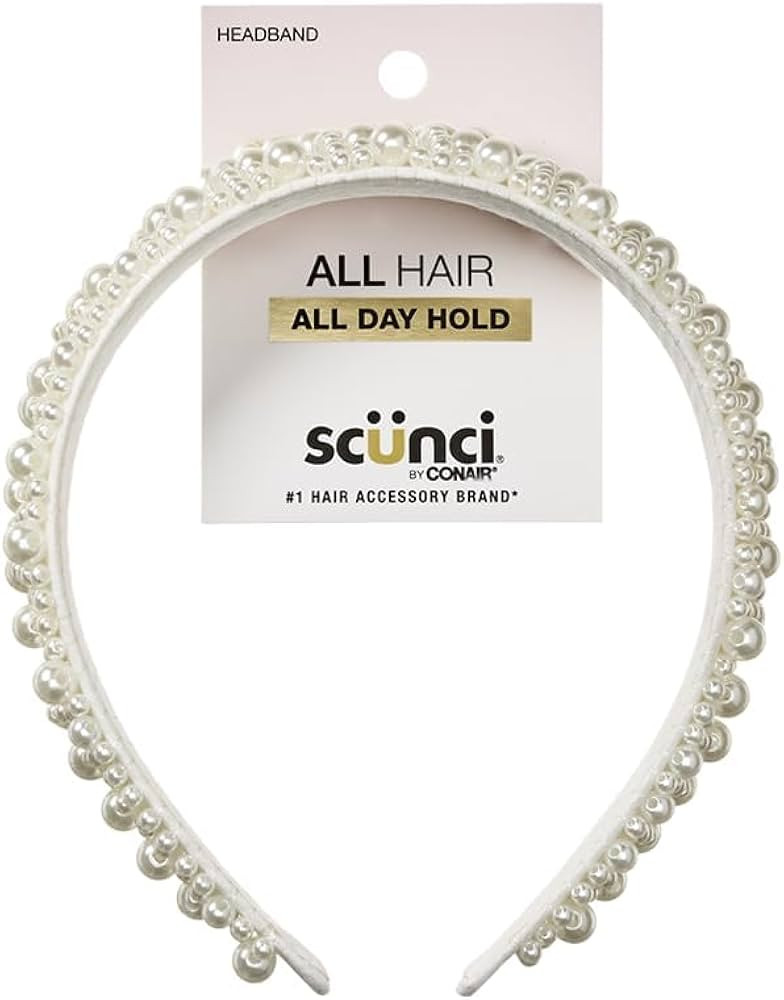 CONAIR Scunci Pearl Headband - ideal for all occasions- fashionable and trendy nonslip head band-... | Amazon (US)