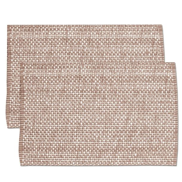 Lintex Trends Collection Two Tone Woven Placemat 100% Cotton 10" x 19" 4 Pack | Walmart (US)