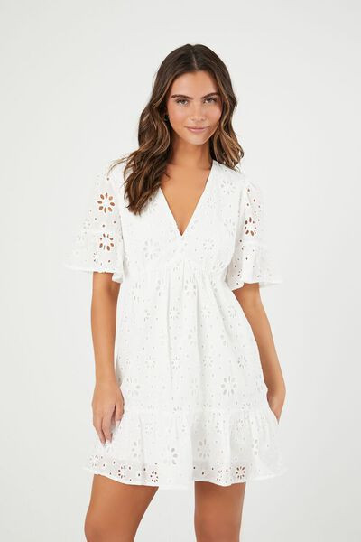 Floral Eyelet Babydoll Dress | Forever 21