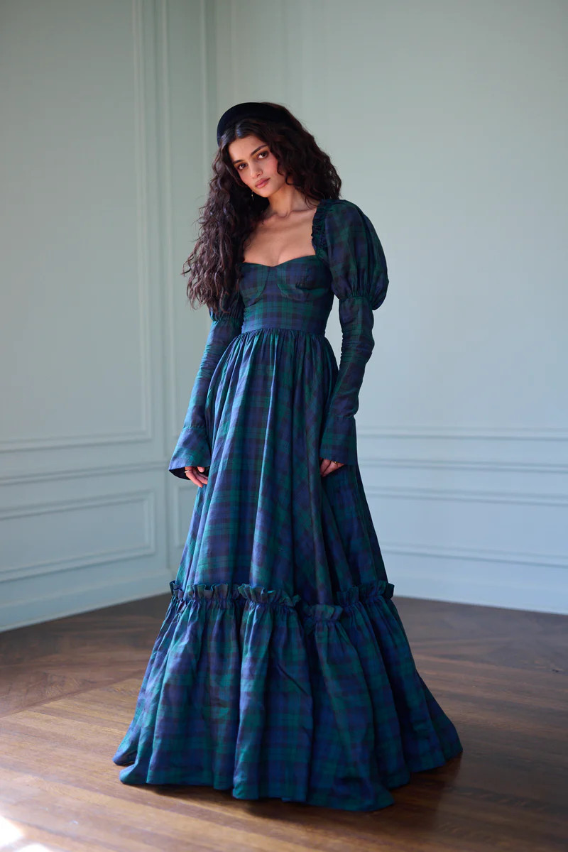 The Scotland Plaid Astronomers Gown | Selkie Collection