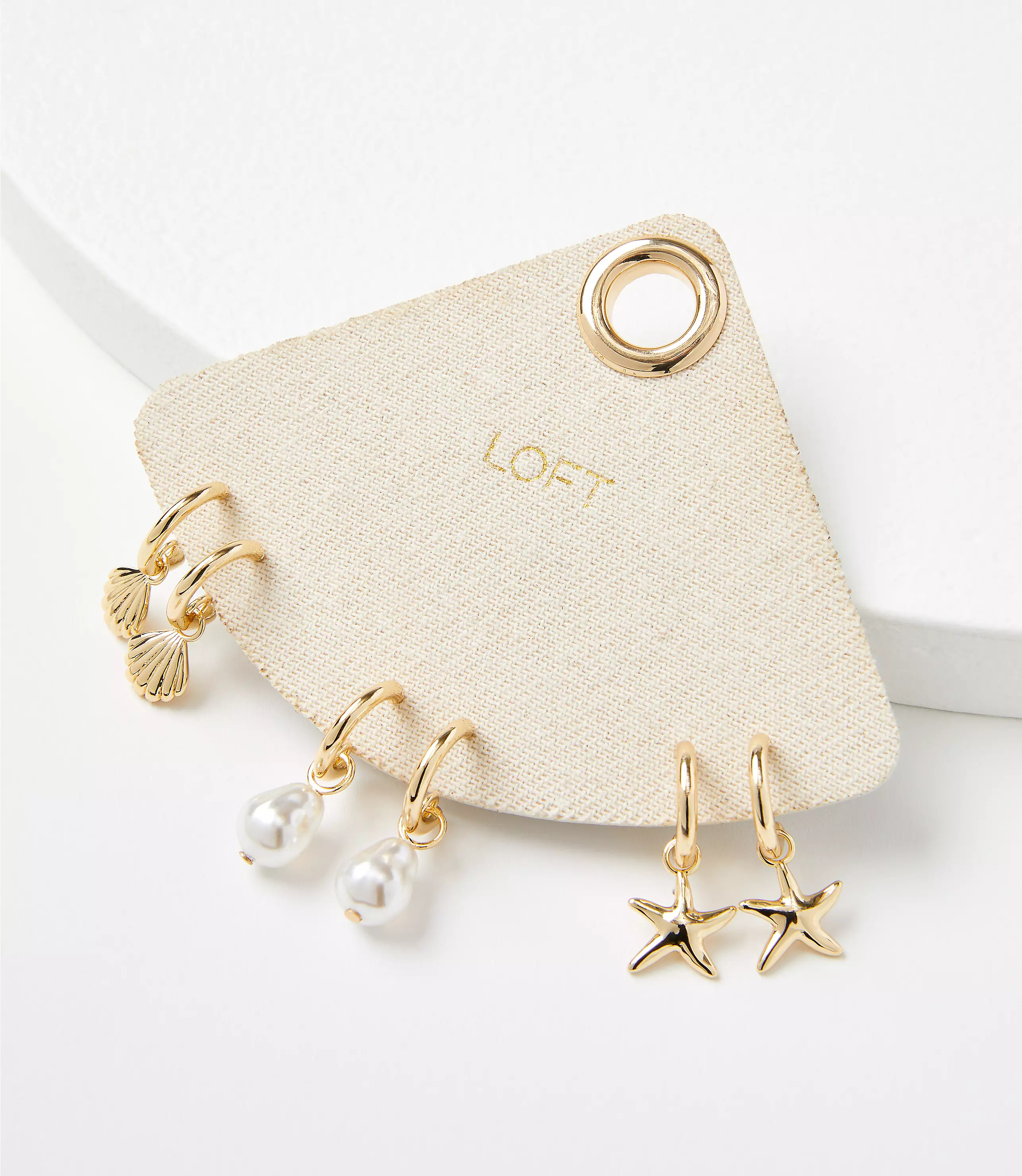 Seaside Hoop Earring Set | LOFT