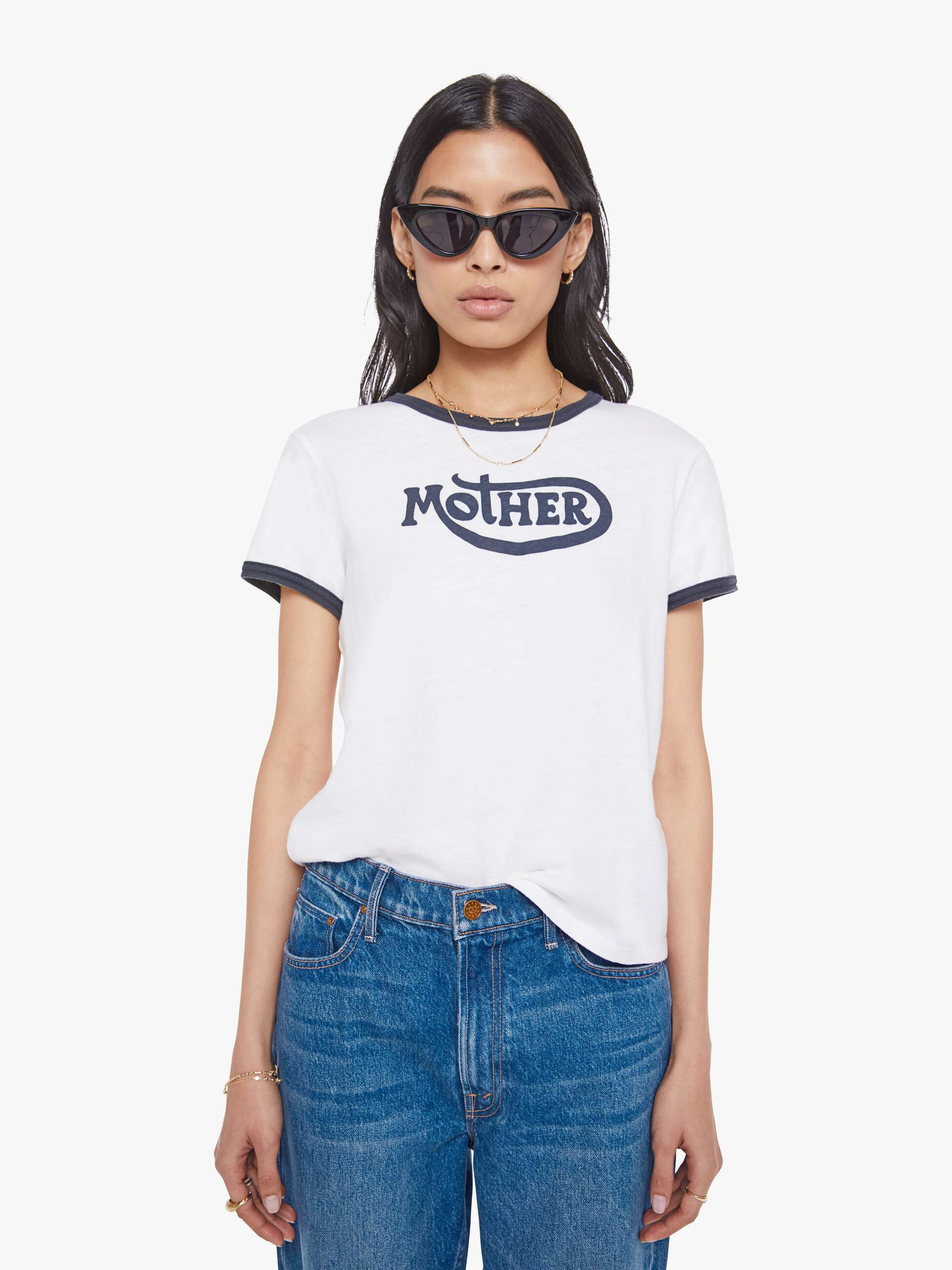 The Lil Goodie Ringer - MOTHER Moto | Mother Denim