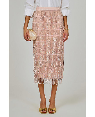endless rose Women's Sequins Tassel Midi Skirt - Macy's | Macy's