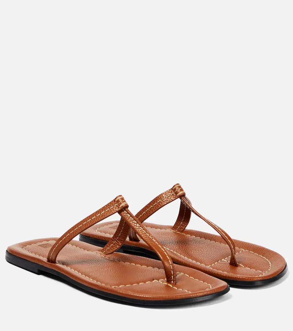 T-strap leather sandals | Mytheresa (US/CA)