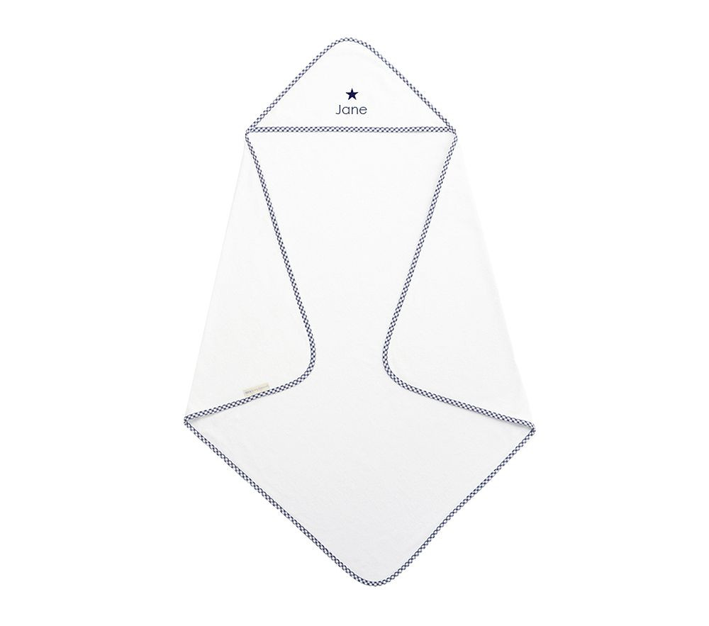 Gingham Baby Hooded Towel & Washcloth Collection | Pottery Barn Kids