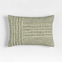 Bozeman Wool Blend 24"x16" Burnt Green Throw Pillow Cover + Reviews | Crate & Barrel | Crate & Barrel