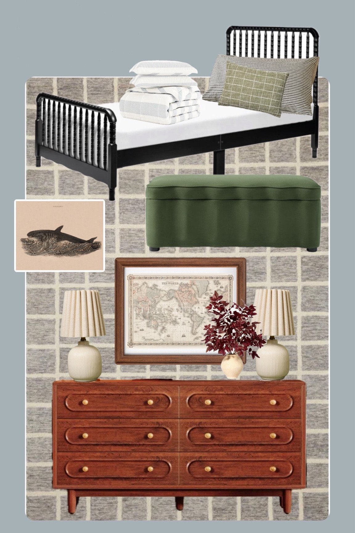 Boys room mood board