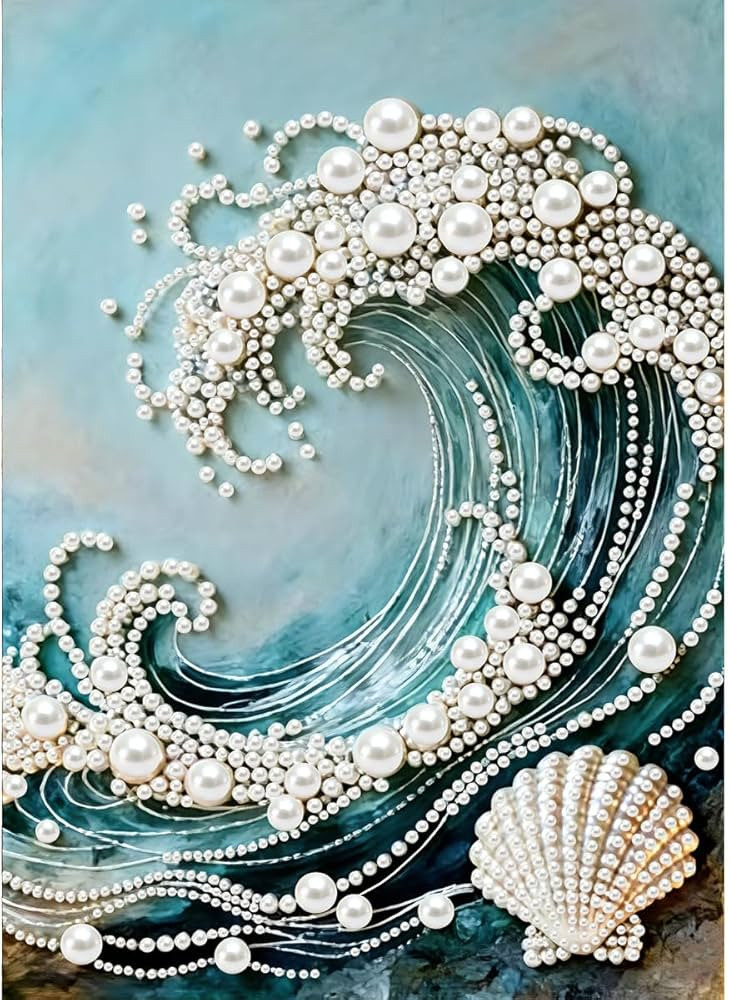 5D Diamond Art Pearl Painting Kits for Adults,DIY Diamond Art Kits for Wave | Amazon (US)