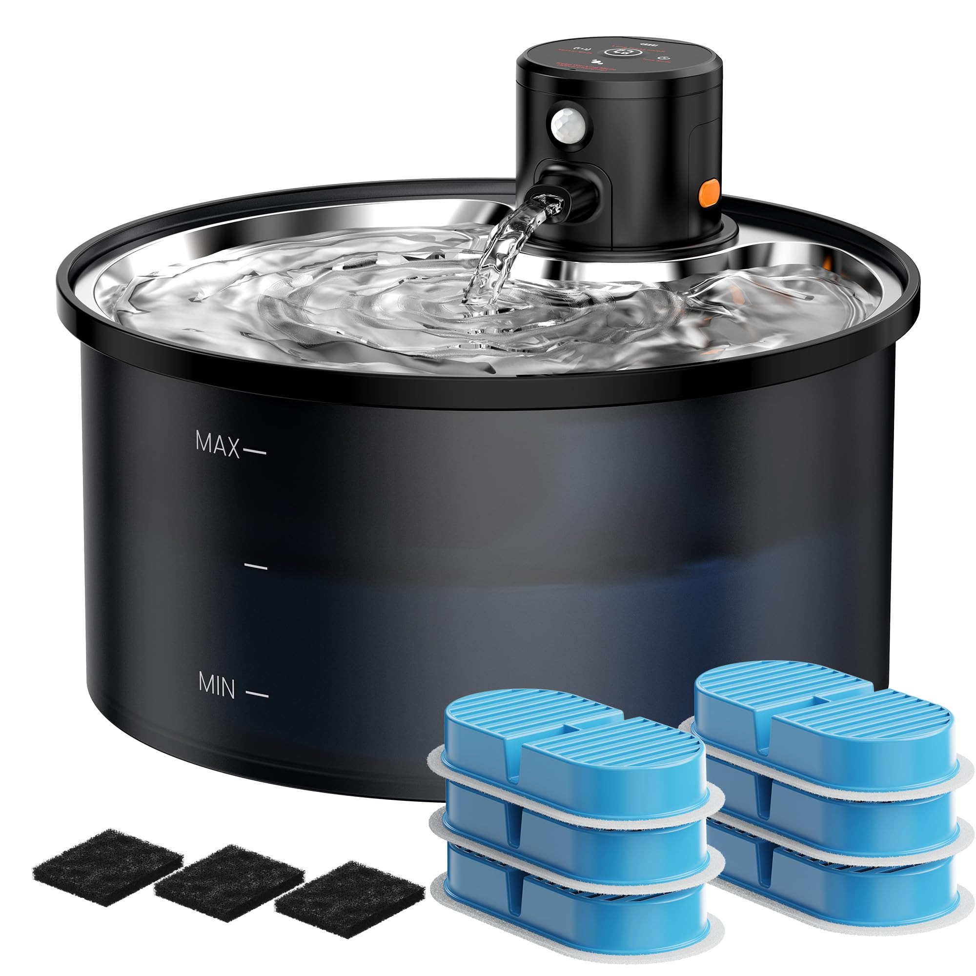 Battery Operated Cat Water Fountain: Wireless Pet Fountain with Filter - 108oz/3.2L Cordless Cat ... | Amazon (US)