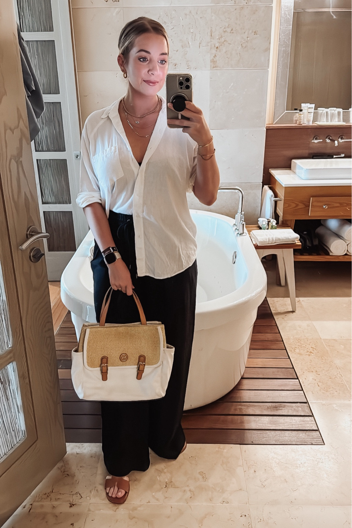 Nuevo Vallarta dinner night one!

Purse is 10 years old from Tory Burch