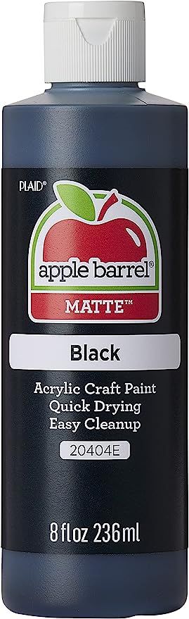 Apple Barrel Acrylic Paint in Assorted Colors (8 Ounce), 20404 Black | Amazon (US)