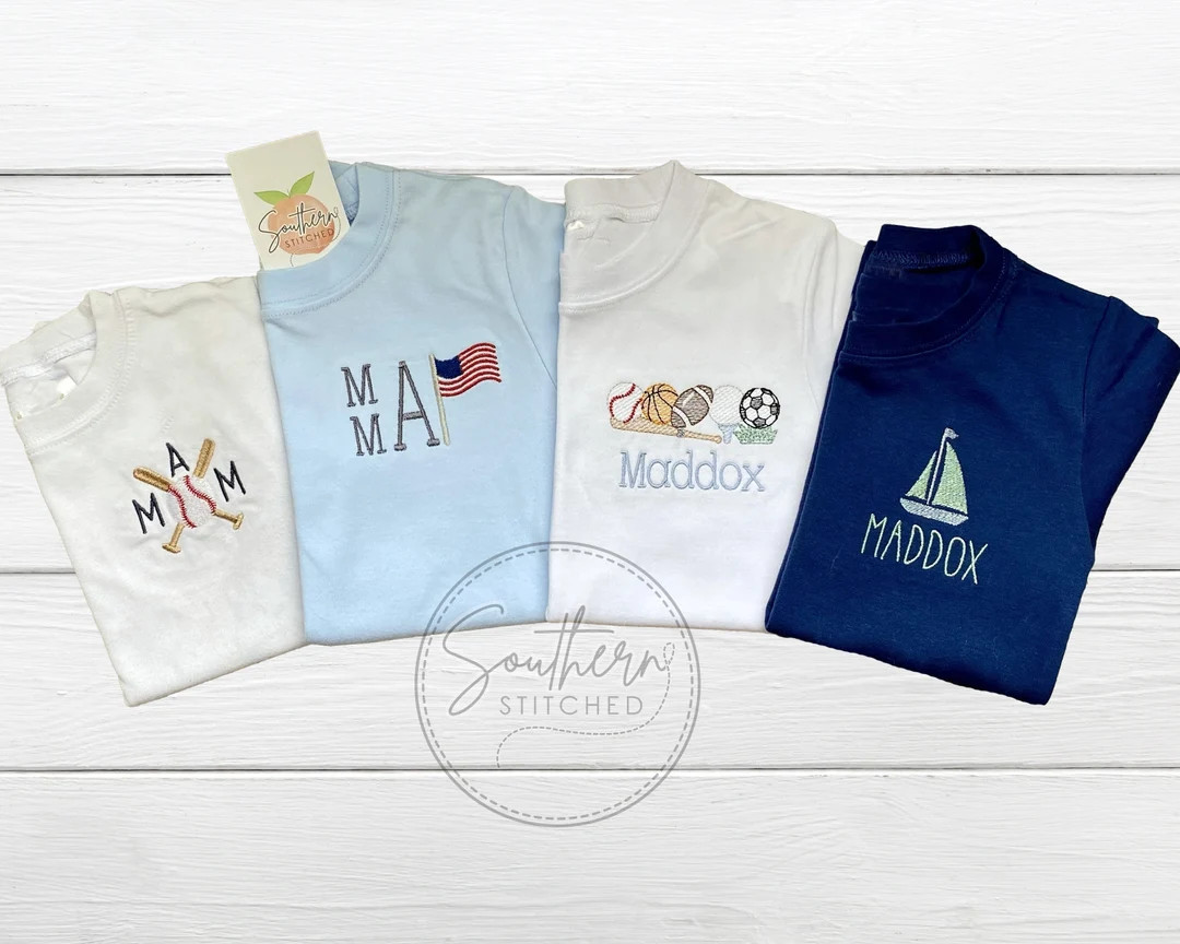 Personalized Mini Design Toddler Tee, Monogrammed tshirt | Etsy (US)