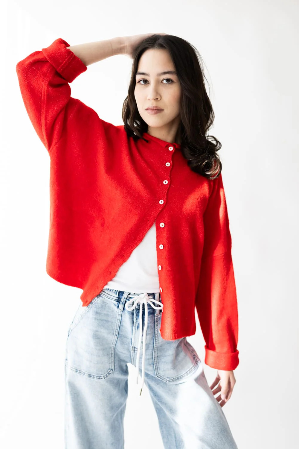 Things Between Piper Cardigan for Women in Red | TBW237-RED | Glik's