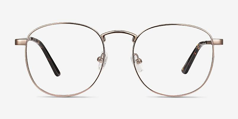St Michel Round Rose Gold Full Rim Eyeglasses | Eyebuydirect | EyeBuyDirect.com