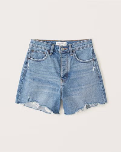 Women's High Rise Dad Shorts | Women's Clearance | Abercrombie.com | Abercrombie & Fitch (US)