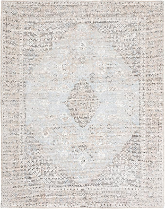 Safavieh Restoration Vintage Collection Area Rug - 8' x 10', Beige & Sand, Handmade Distressed Wo... | Amazon (US)