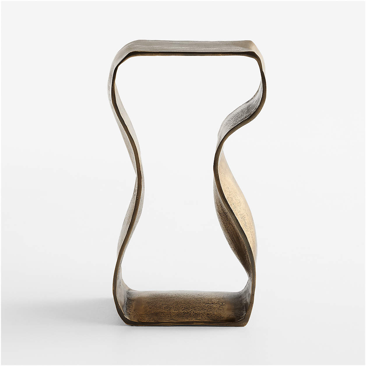 Expressionist Burnished Brass Cast Aluminum 12" Drink Table + Reviews | Crate & Barrel | Crate & Barrel