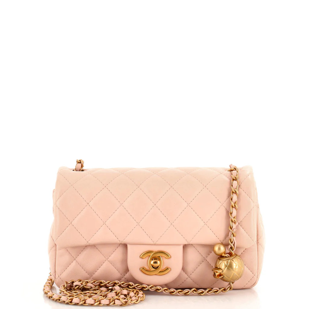 Pearl Crush Flap Bag Quilted Lambskin Mini | Rebag