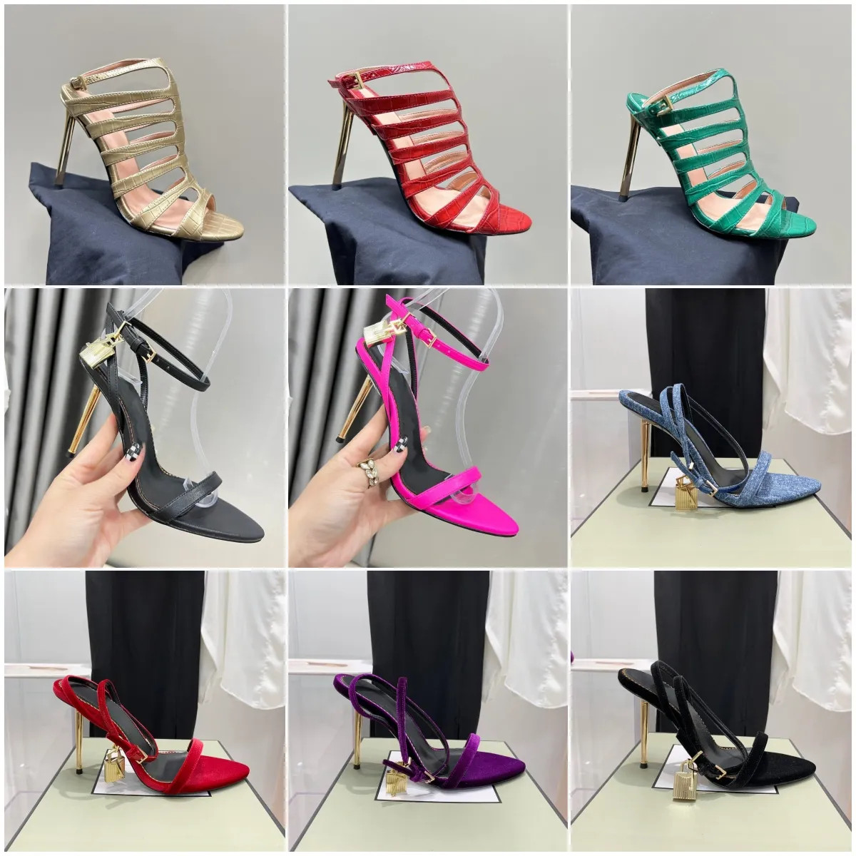 Woman Sandal Padlock Sandals High-Heeled Naked Pumps Queen To Sandal Luxury Designer High-Heeled | DHGate