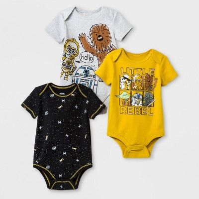 Baby Boys' 3pk Star Wars Bodysuit | Target