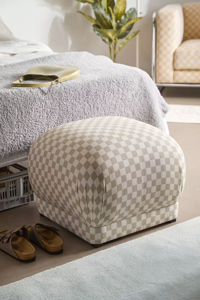 Sierra Checkered Ottoman | Urban Outfitters (US and RoW)