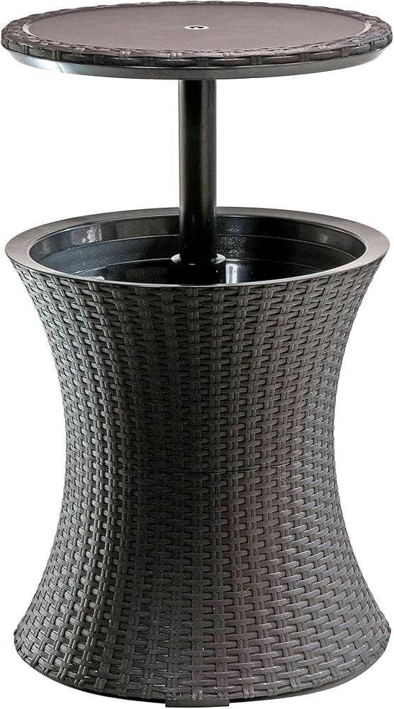 Keter Pacific Cool Bar Outdoor Patio Furniture and Hot Tub Side Table with 7.5 Gallon Beer and Wi... | Amazon (US)