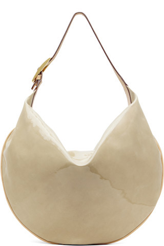 Tory Burch - Beige Patent Balloon Bag | SSENSE