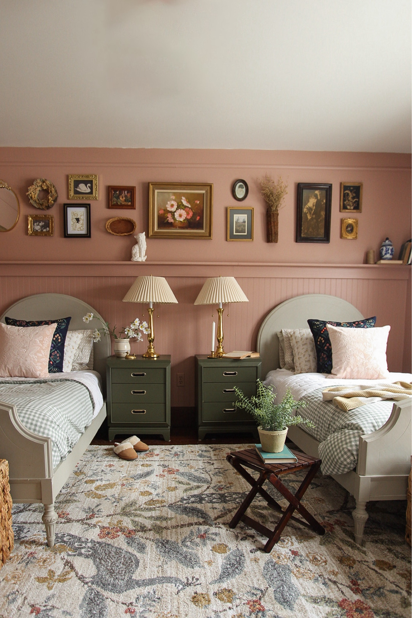 Timeless and collected kids room with pink walls and antique furniture! 

#LTKkids #LTKfamily #LTKhome