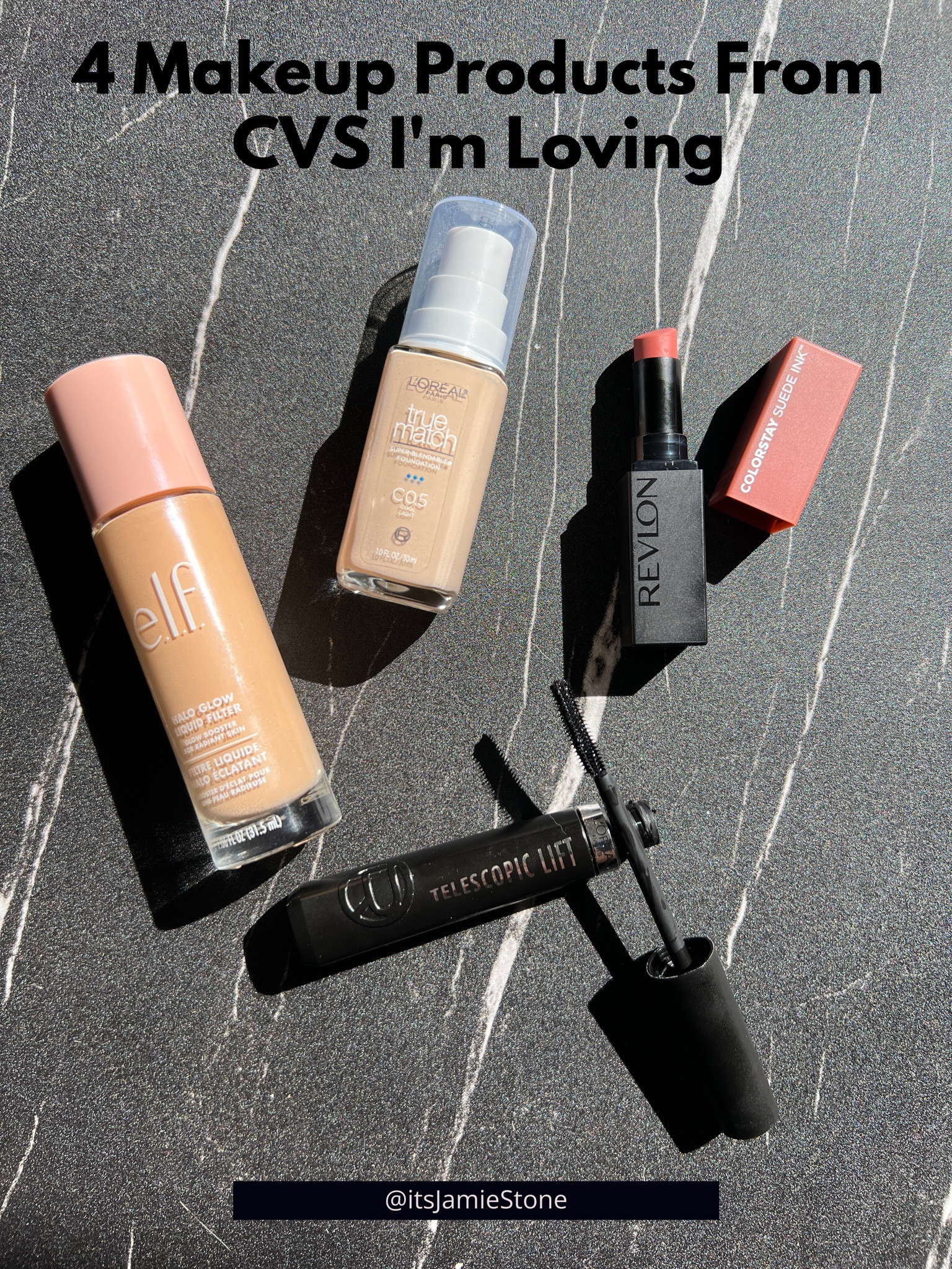 I mean, I hate to brag but I’ve been finding the absolute BEST drugstore makeup finds lately and I had to share. I stopped by my local @CVS_Beauty (I did their Buy Online, Pick-Up In Store btw and it’s amazing) to quickly pick up seven products I’ve been wanting to test; these four are IT. You honestly don’t have to spend a fortune to get high-quality makeup these days, and here’s why I love each of my four faves:

- E.L.F. Halo Glow Liquid Filter: You can use this multi-purpose makeup/skincare hybrid glow booster four different ways (alone, under foundation, as a highlighter, and mixed with foundation) – my favorite? Under foundation – it gives just the most gorgeous hint of subtle glow and radiance.

- L’Oreal True Match Super Blendable Foundation: I was skeptical going in on this one after reading that the brand did consumer testing and 99% of women found their “True Match.” Too good to be true, right? Well, I’m now one of them cause this super blendable foundation is amazing; it locks in moisture (perfect for my dry skin), and is formulated with up to six pigments to give you your most precise color match.

- L’Oreal Telescopic Lift Mascara: This TikTok-viral mascara 100% lives up to the hype. I applied two coats using the wand’s exclusive “load and lift” brush and WOW. The double-hook bristle catch every lash perfectly and it doesn’t flake off at all (my personal pet peeve).

- Revlon Colorstay Suede Ink Lipstick in Gut Instinct: If you’ve followed me for awhile, 
then you know I’m VERY picky about lipstick. This high-pigment, matte version is no-transfer for eight hours (no joke- I tested it) and I really love that it’s infused with vitamin E to help keep your lips super hydrated and nourished.
#AD #CVSBeauty @shop.ltk #liketkit liketk.it/xx 

#LTKunder100 #LTKunder50 #LTKbeauty