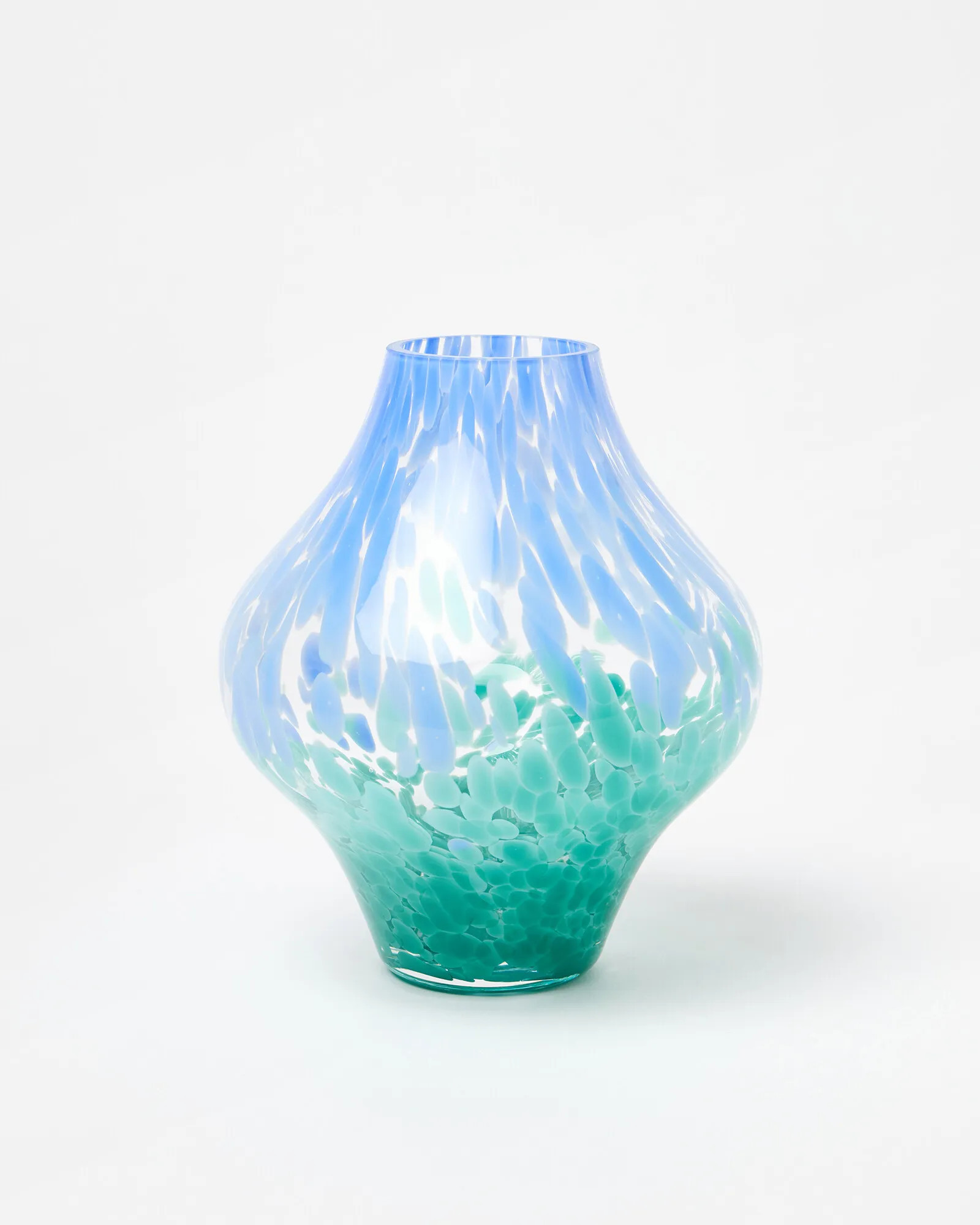 Danza Blue & Green Speckle Glass Vase | Oliver Bonas (Global)