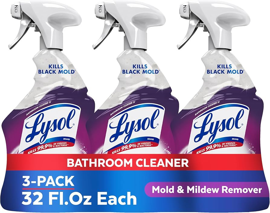 Lysol Mold & Mildew Remover Spray, Bathroom & Shower Cleaner, Disinfectant Spray, Stain Remover w... | Amazon (US)