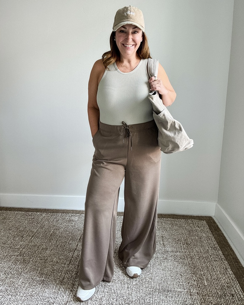 Weekend comfy with these super soft pull-on pants only issue is they ran BIG so I need to go back to my regular size large vs sizing up to XL  | tank XL 

 

#LTKOver40 #LTKMidsize #LTKFindsUnder50