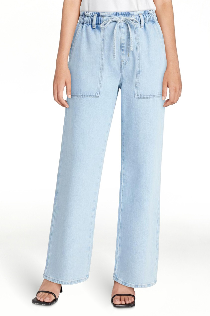 Time and Tru Women's Pull On Wide Leg Jeans, 30" Inseam, Sizes XS-XXXL | Walmart (US)