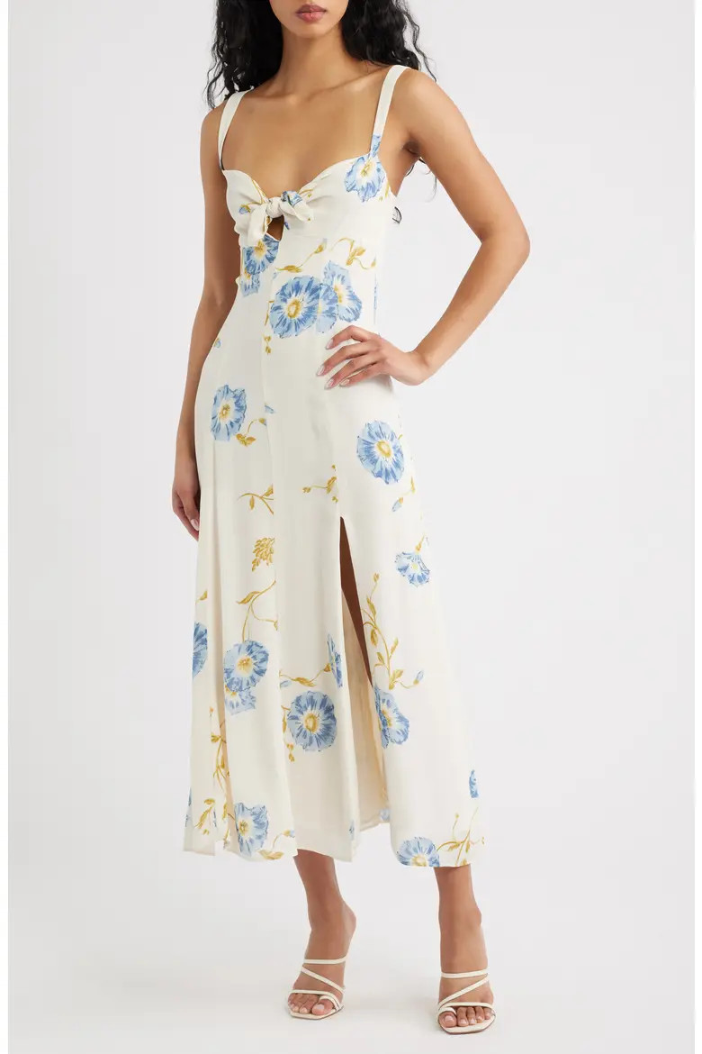 Aislinn Floral Tie Front Dress (Women) | Nordstrom | Nordstrom