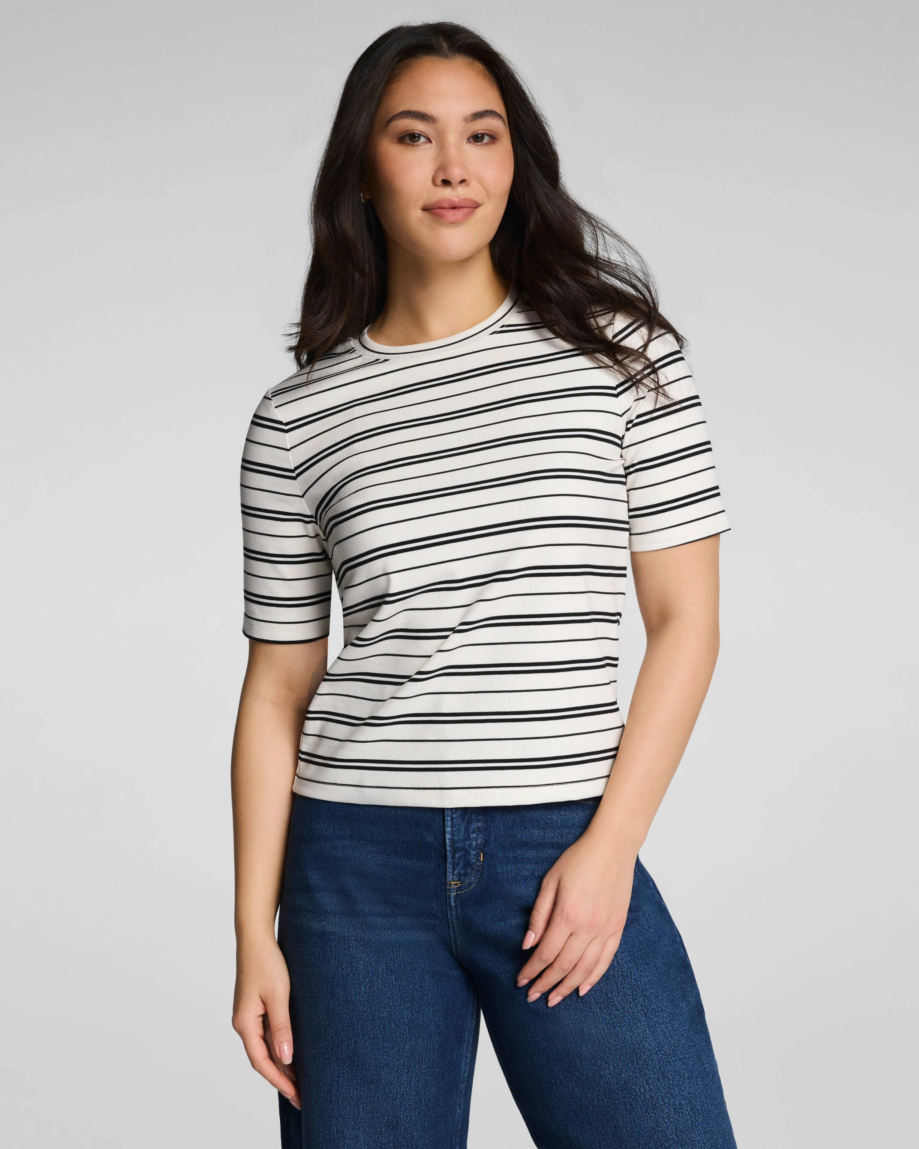 SPANX® Ribbed Knit Crewneck Tee | Spanx