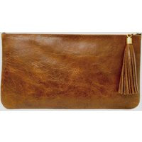 Brown Leather Clutch, Handbag, Purse, Pouch, Tassel, Key Wallet, Makeup Bag | Etsy (US)