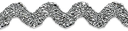 Trims by the Yard 3/8" Medium RIC Rac Trim, 36 Yards, Metallic Silver | Amazon (US)
