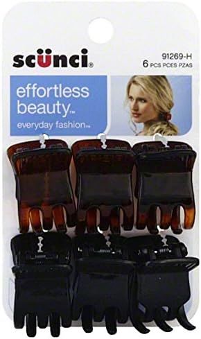 Scunci Effortless Beauty Everyday Fashion Mini Jaw Clips 6 ea (Pack of 5) | Amazon (US)
